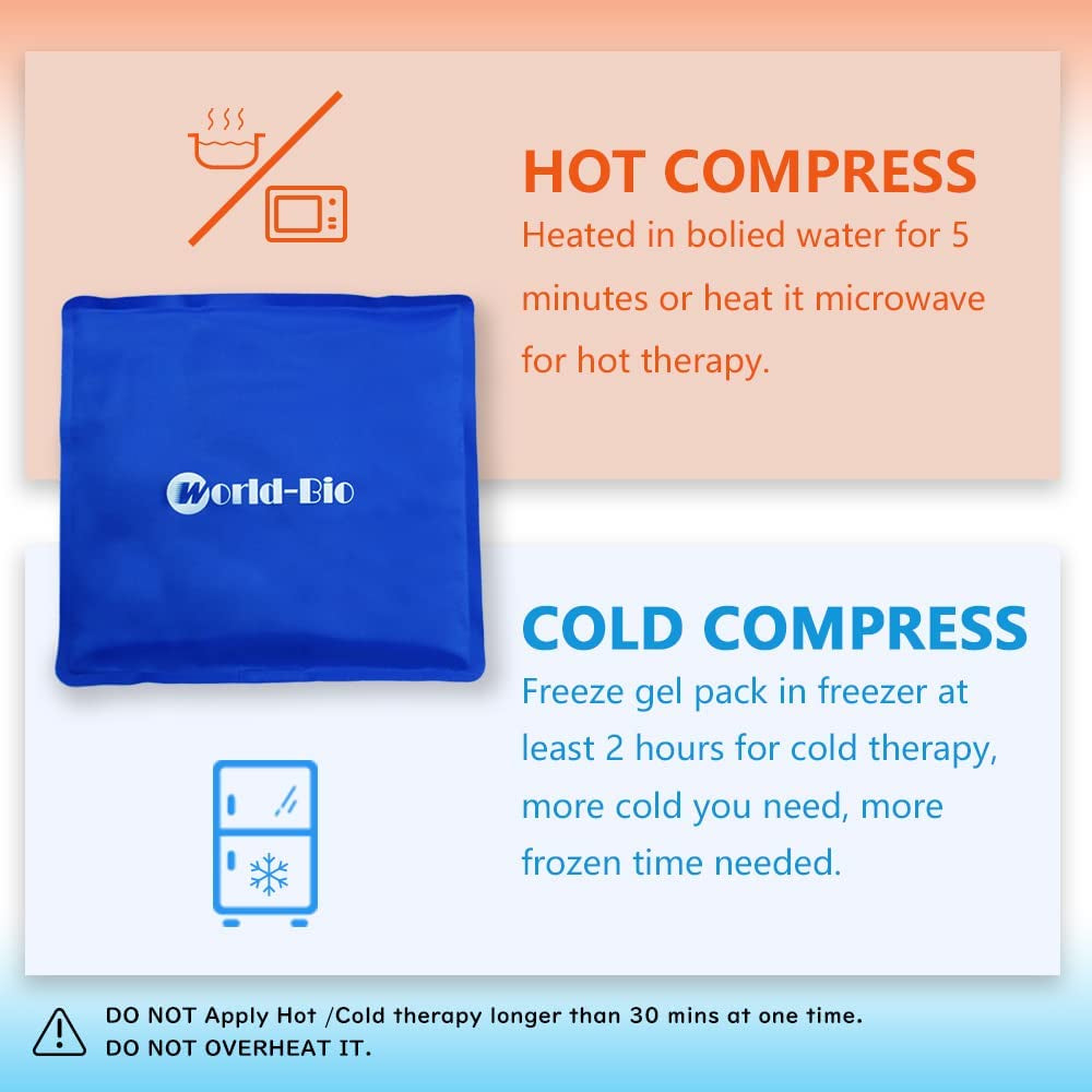 Foot Ankle Ice Gel Pack for Follow and Sole, Hot Cold Therapy Reusable Pad and Adjustable Heel Ice Wrap Perfect for Plantar Fasciitis, Achilles Tendonitis, Sprains, Swollen Foot and Muscle Pain Relief