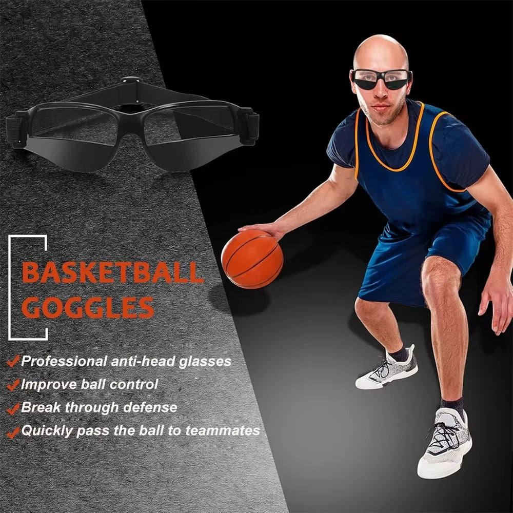 Basketball Dribbling Training Goggles Head-Mounted Basketball Team Training Adjustable Lightweight Supplies Aid Eyewear