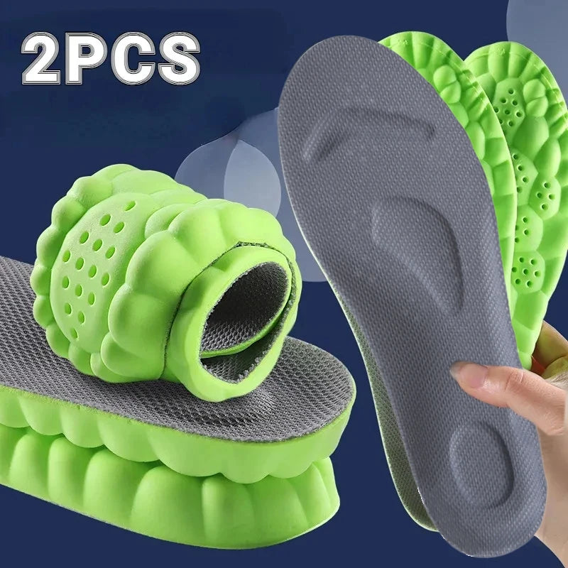 4D Massage Insoles Super Soft Sports Shoes Insole for Feet Running Baskets Shoe Sole Arch Support Orthopedic Inserts Unisex
