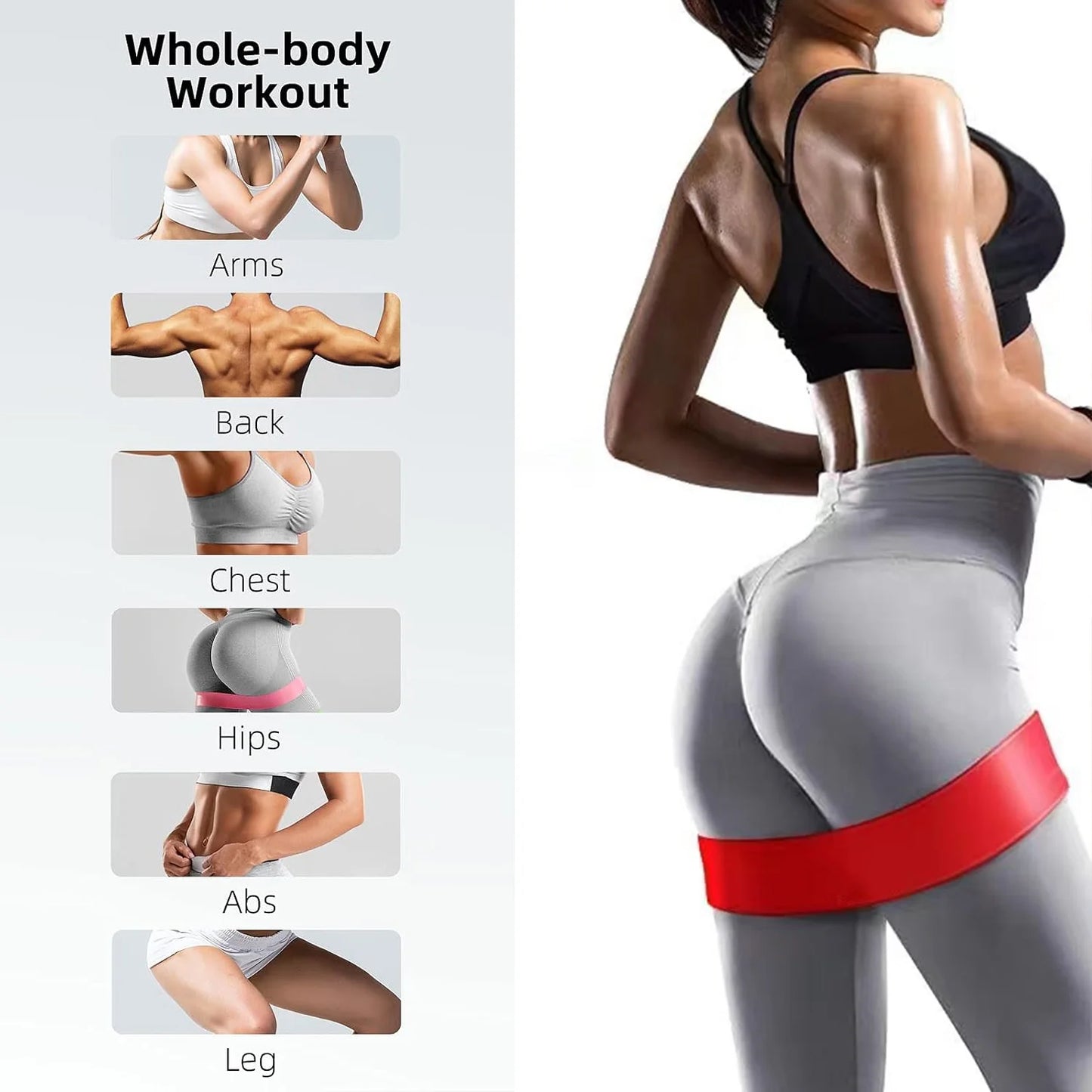 Professional Resistance Bands. Latex-Free, Resistance Bands for Working Out, Stretch Bands for Working Out Women or Men, Exercise Bands Set for Physical Therapy, 5 Set of Stretch Bands for Booty Legs