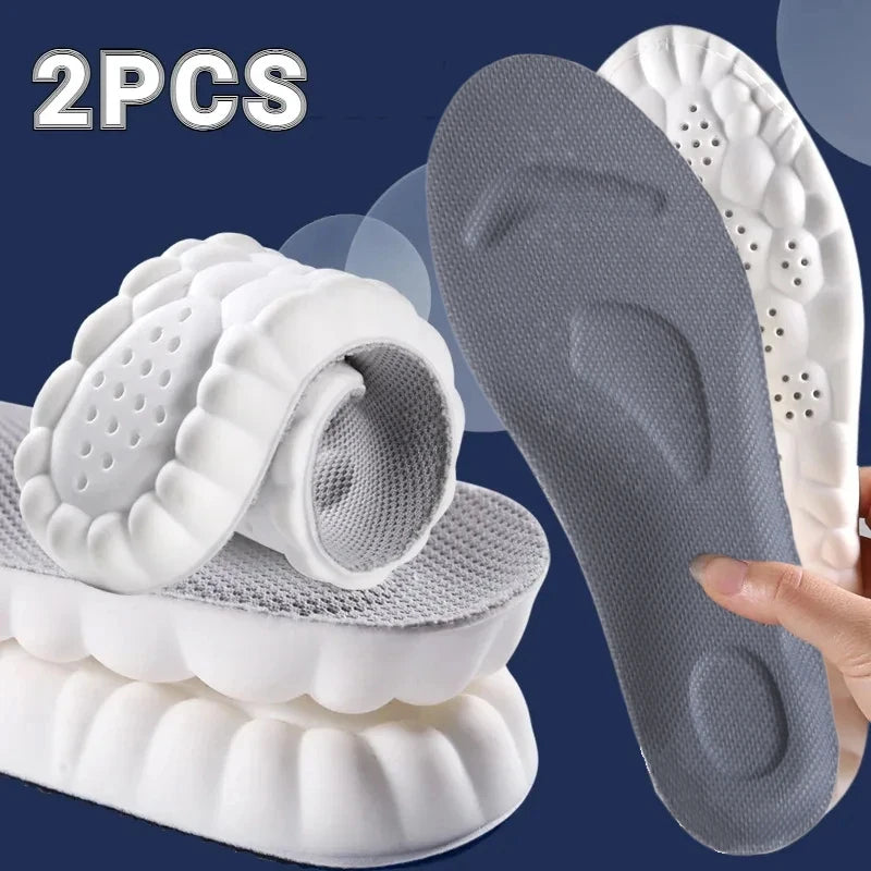 4D Massage Insoles Super Soft Sports Shoes Insole for Feet Running Baskets Shoe Sole Arch Support Orthopedic Inserts Unisex