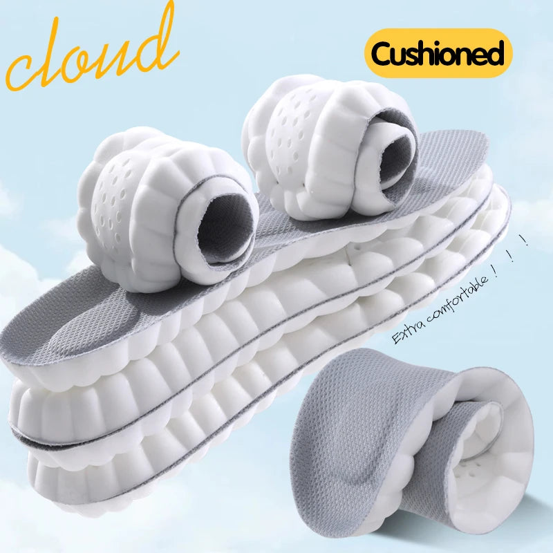 4D Massage Insoles Super Soft Sports Shoes Insole for Feet Running Baskets Shoe Sole Arch Support Orthopedic Inserts Unisex