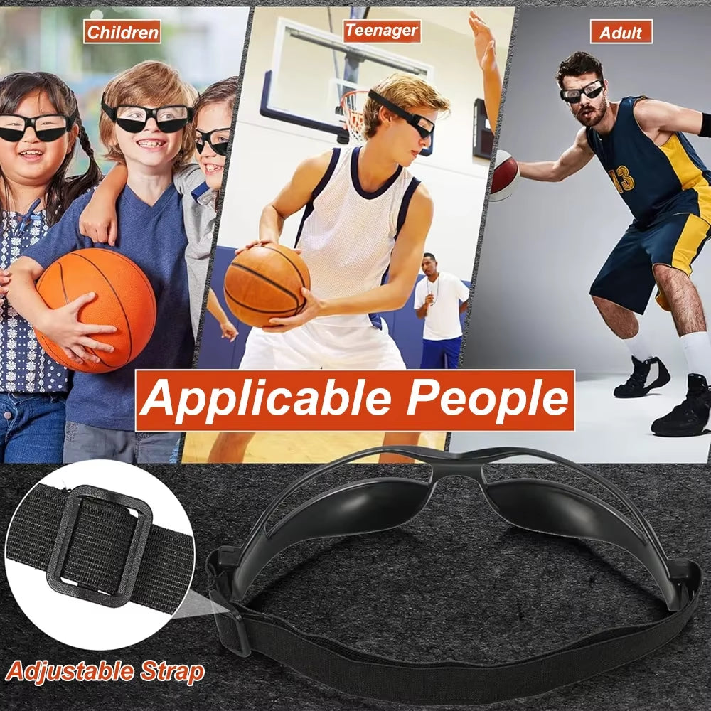 Basketball Dribbling Training Goggles Head-Mounted Basketball Team Training Adjustable Lightweight Supplies Aid Eyewear