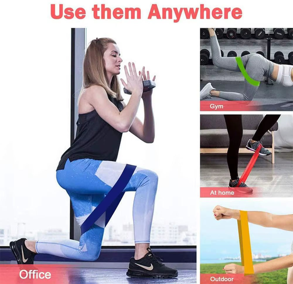 Latex Resistance Bands Custom Logo Hip Exercise Loop Pilates Sport Rubber Booty Bands Fitness Pull up Workout Equipment