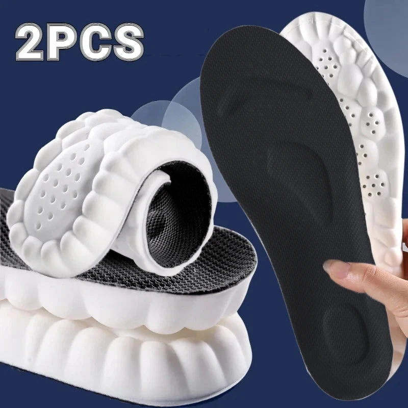 4D Massage Insoles Super Soft Sports Shoes Insole for Feet Running Baskets Shoe Sole Arch Support Orthopedic Inserts Unisex