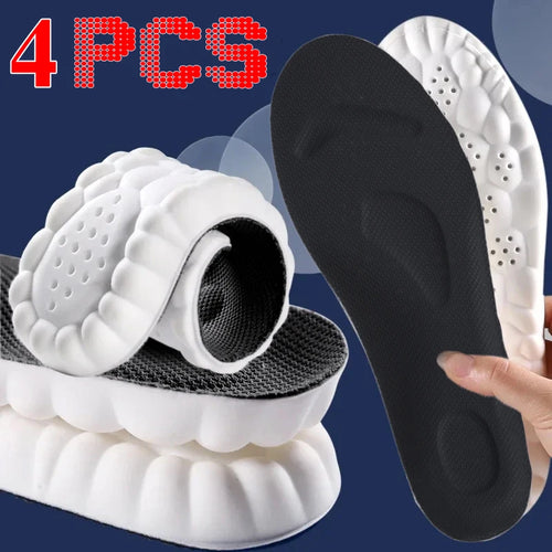 4D Massage Insoles Super Soft Sports Shoes Insole for Feet Running Baskets Shoe Sole Arch Support Orthopedic Inserts Unisex