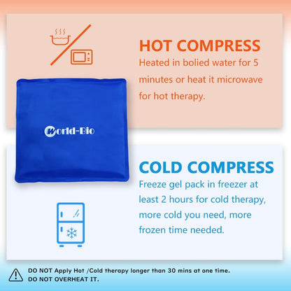Foot Ankle Ice Gel Pack for Follow and Sole, Hot Cold Therapy Reusable Pad and Adjustable Heel Ice Wrap Perfect for Plantar Fasciitis, Achilles Tendonitis, Sprains, Swollen Foot and Muscle Pain Relief