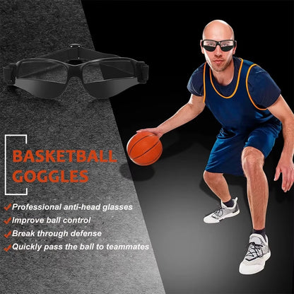 Basketball Dribbling Training Goggles Head-Mounted Basketball Team Training Adjustable Lightweight Supplies Aid Eyewear