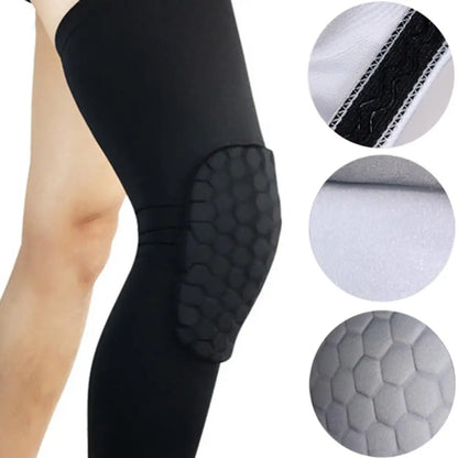 Dropshipping!! 1Pc Breathable Sports Football Basketball Knee Pad Honeycomb Leg Brace Support