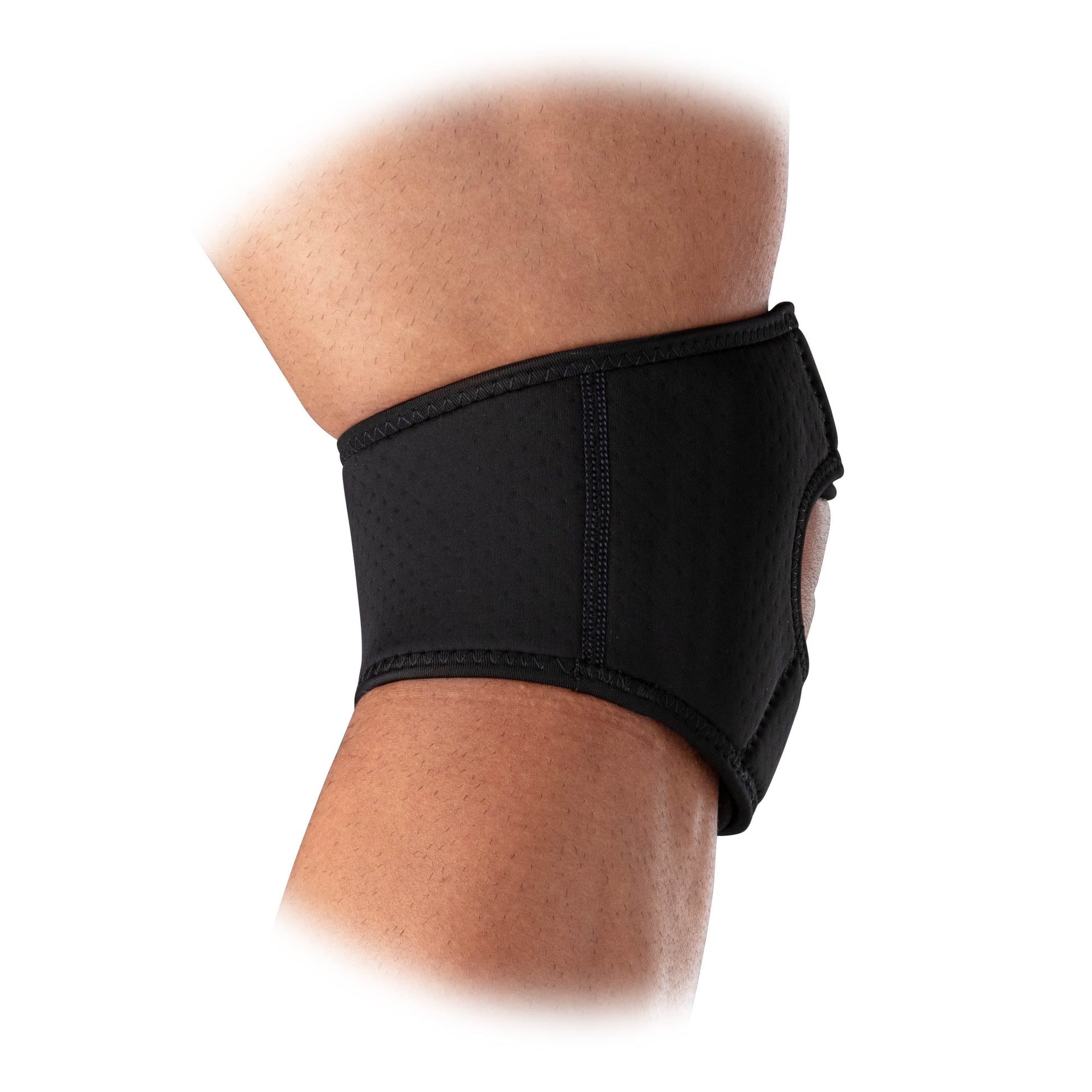 Sport Patella Pain Relief Adjustable Black Knee Patella Support Wrap with Dual Straps, Large/Extra-Large