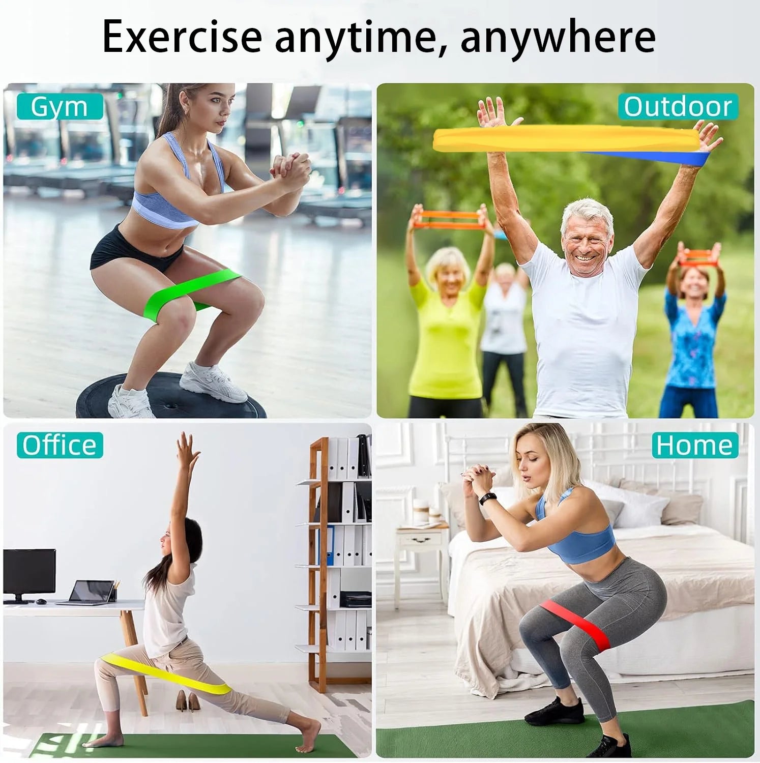 Professional Resistance Bands. Latex-Free, Resistance Bands for Working Out, Stretch Bands for Working Out Women or Men, Exercise Bands Set for Physical Therapy, 5 Set of Stretch Bands for Booty Legs