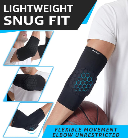 Elbow Pads for Teenagers Men and Women - Basketball Baseball Elbow Brace for Collision Avoidance and Support