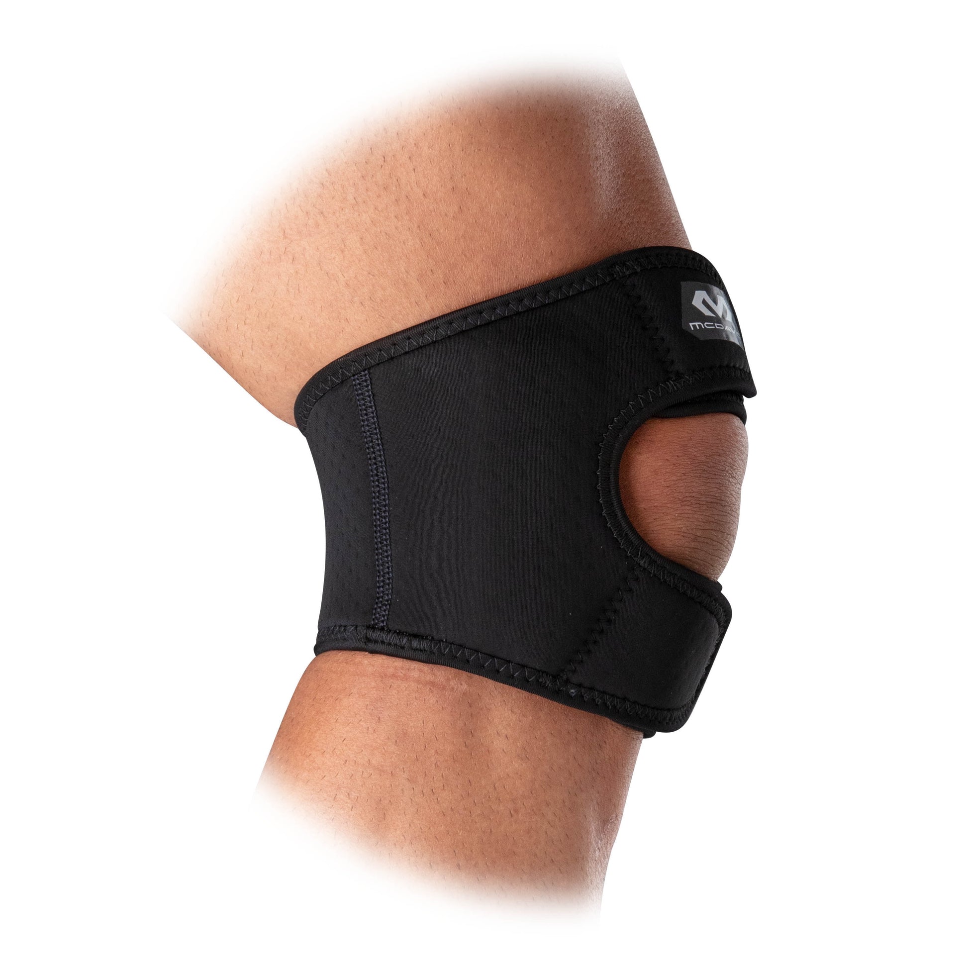 Sport Patella Pain Relief Adjustable Black Knee Patella Support Wrap with Dual Straps, Large/Extra-Large