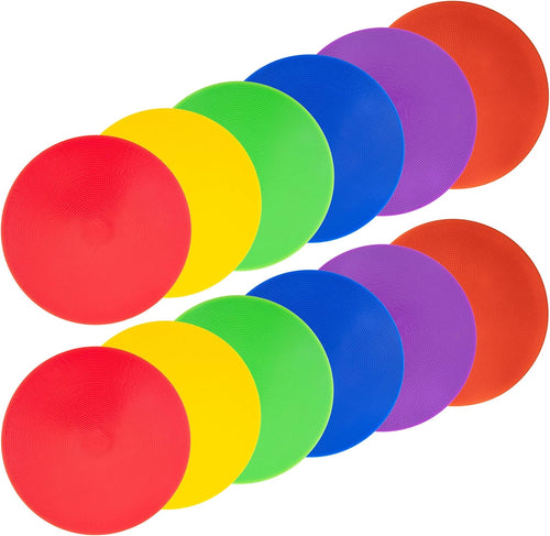 Spot Markers 4.72 Inch 9Inch Non Slip Rubber Floor Markers Flat Field Cones Poly Dots for Soccer Basketball Sports Speed Agility Training and Drills